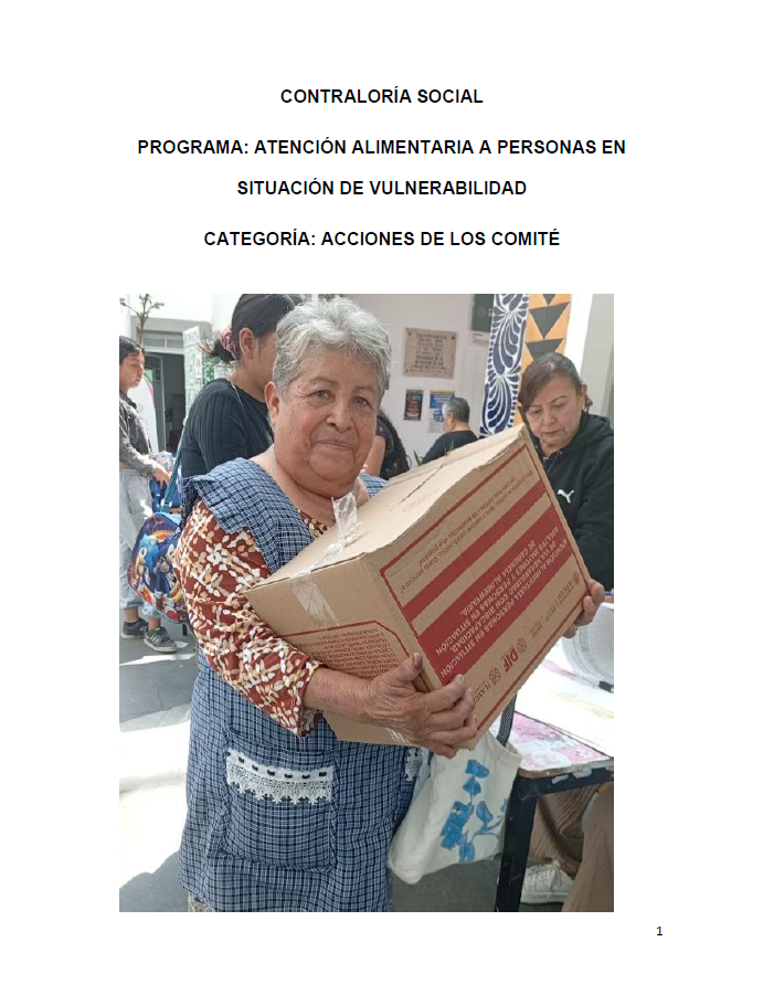 Atención Alimentaria a Personas en Situación de Vulnerabilidad
