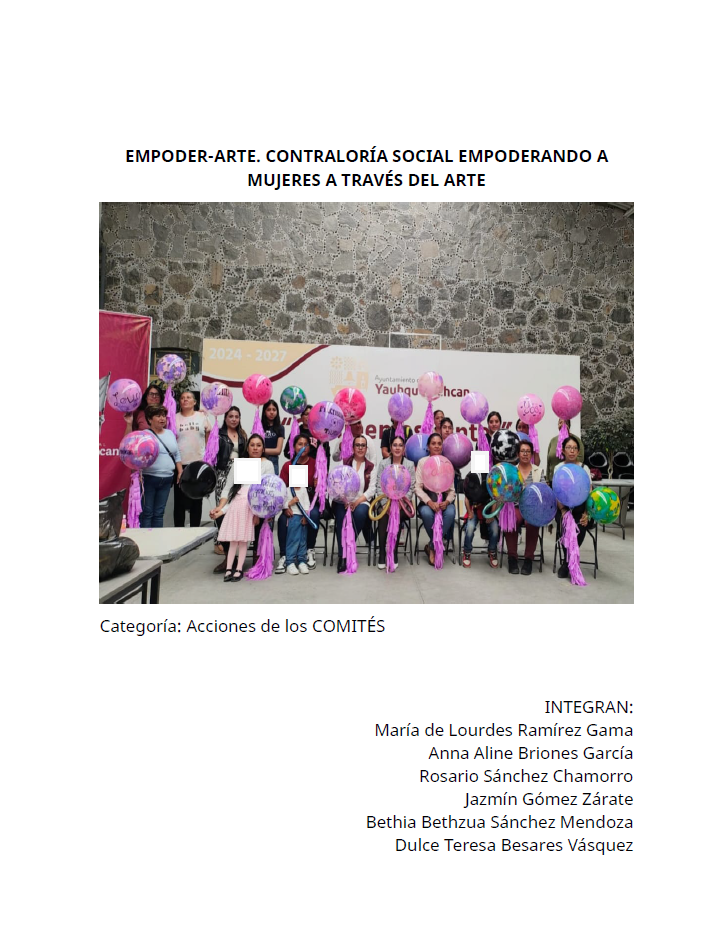 Empode Arte. Contraloría Social Empoderando a Mujeres a Través del Arte